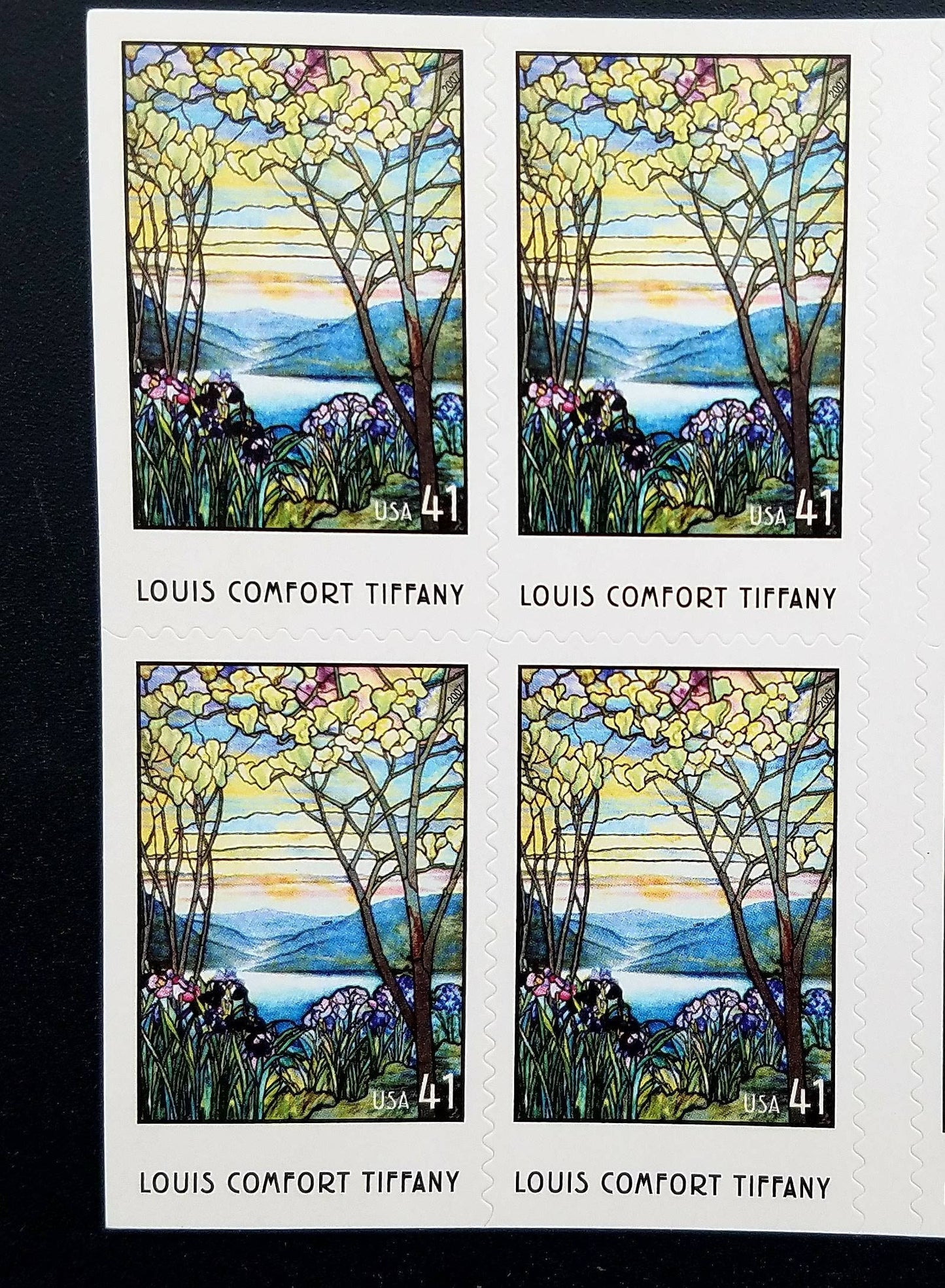Eight (8) unused postage stamps - Tiffany // 41 cent stamps // Face value 3.28