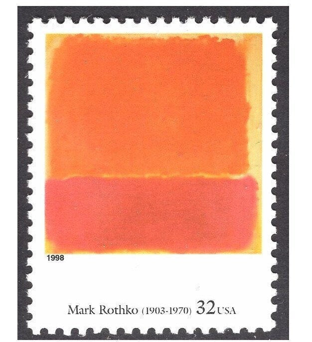 One (1) unused postage stamps - Mark Rothko // 32 cent stamp