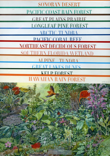 Full set of 12 "Nature of America" sheets // Face value 45.50 dollars