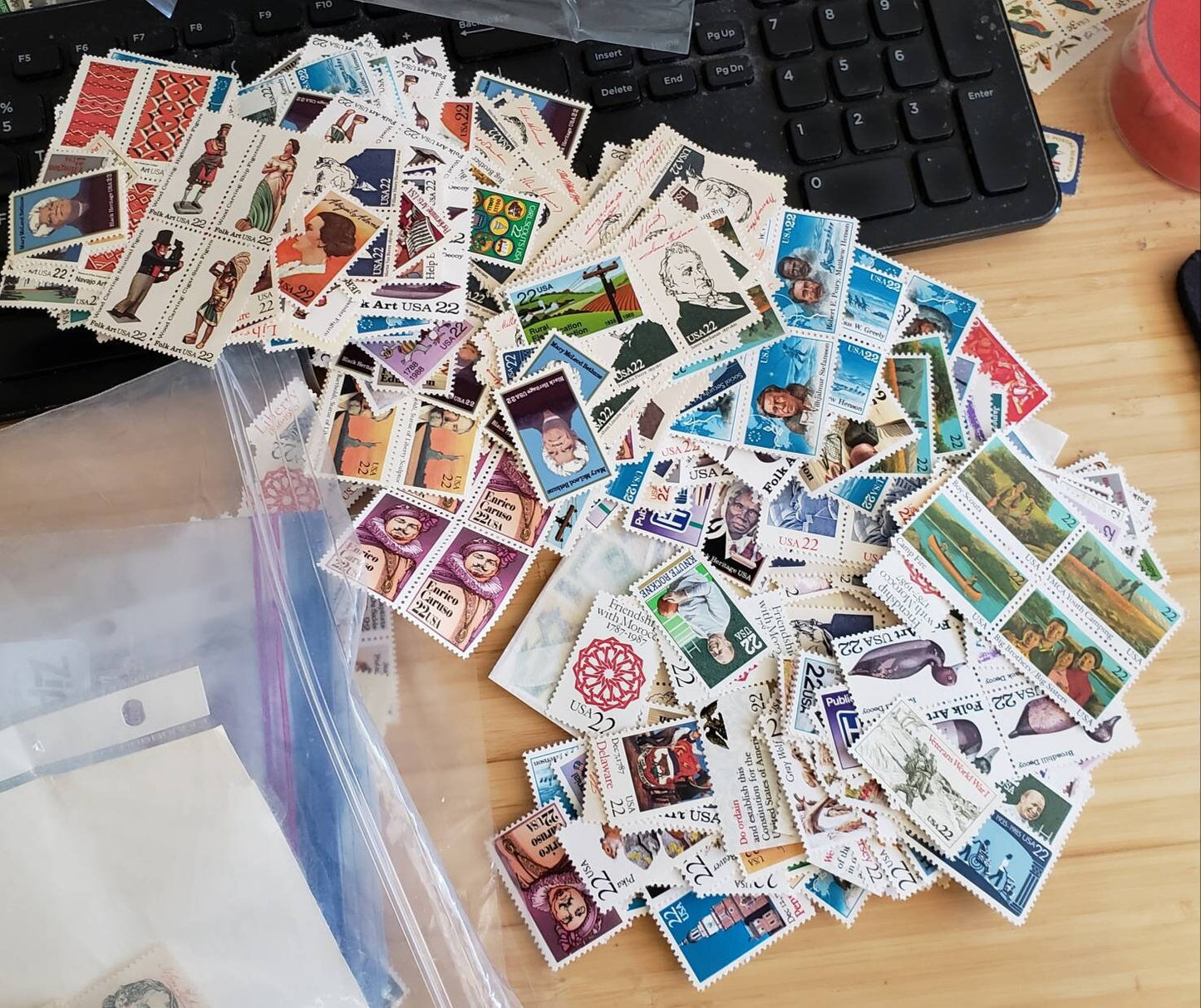 SALE hundred (100) 68 cent unused postage stamp combos NEW POST JAN 21ST 2024 RATE // face value 68.00, selling for 80%