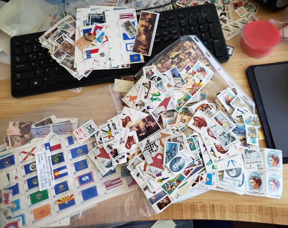 SALE hundred (100) 68 cent unused postage stamp combos NEW POST JAN 21ST 2024 RATE // face value 68.00, selling for 80%