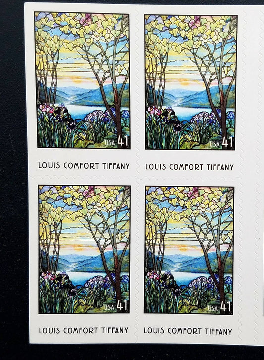 Eight (8) unused postage stamps - Tiffany // 41 cent stamps // Face value 3.28
