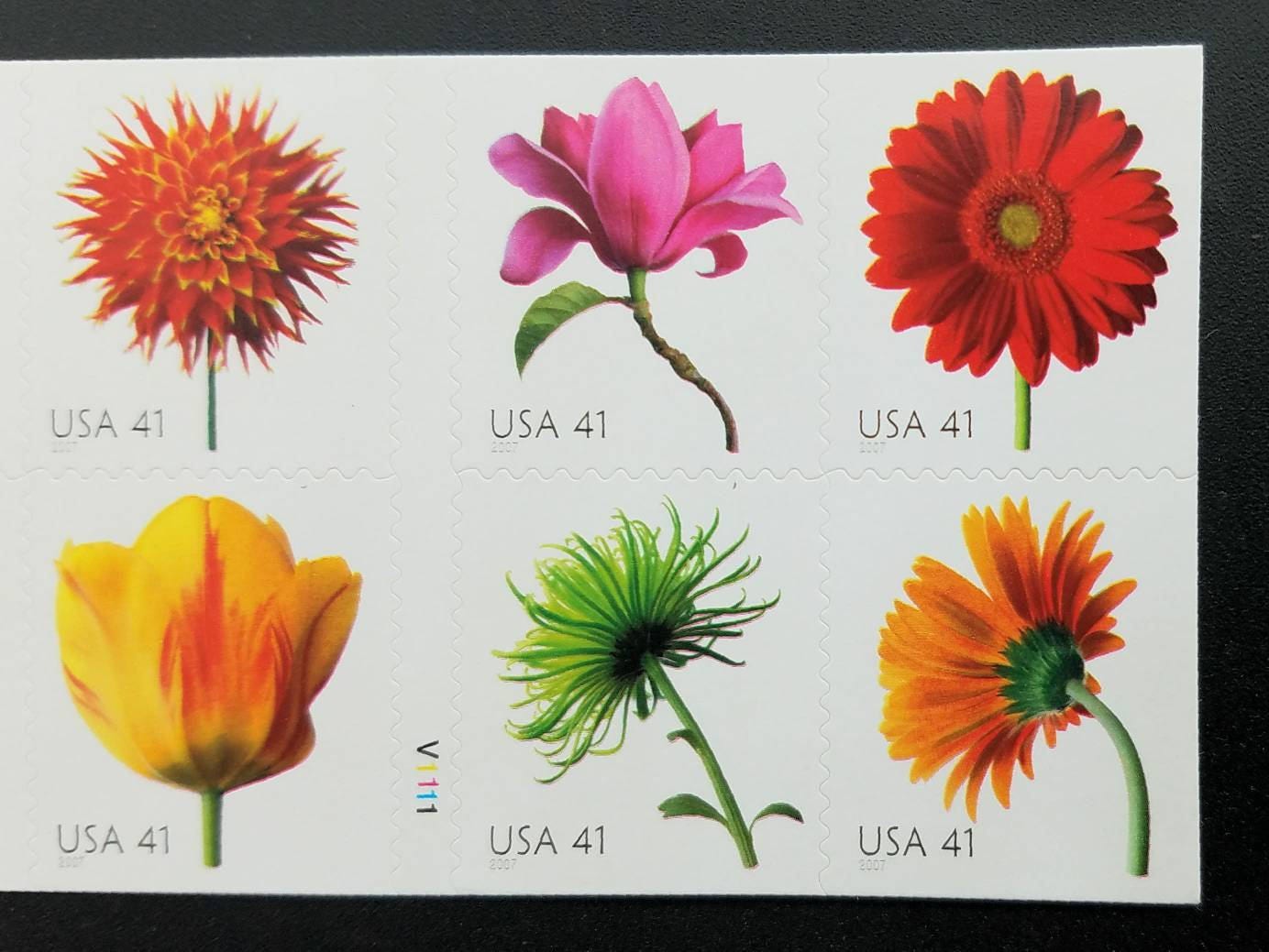 Twenty 20 unused postage stamps - Beautiful Blooms 41c // 41 cent stamps // Face value 8.20