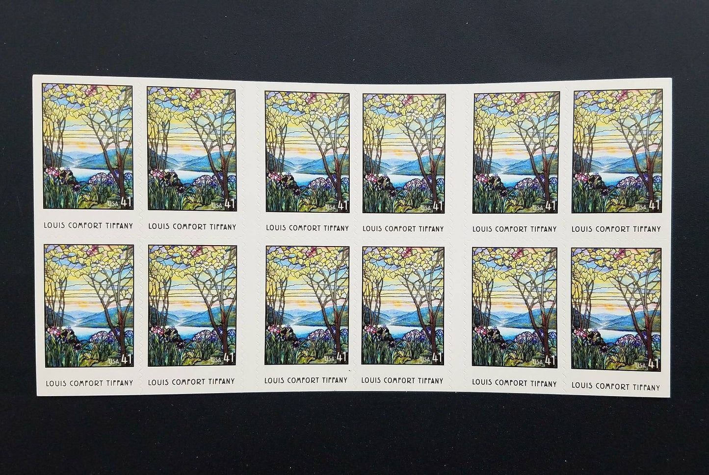 Twenty (20) unused postage stamps - Tiffany // 41 cent stamps // Face value 8.20