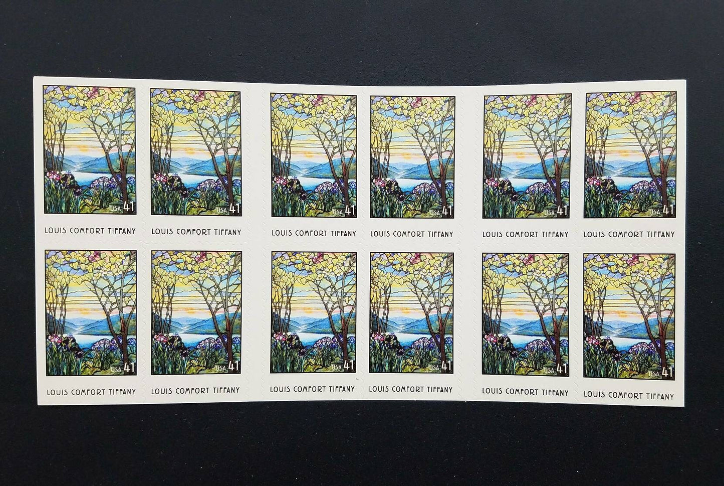 Eight (8) unused postage stamps - Tiffany // 41 cent stamps // Face value 3.28