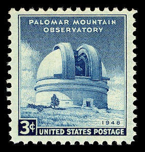 Five (5) vintage unused postage stamps - Palomar Observatory // 3 cents stamps // face value 0.15