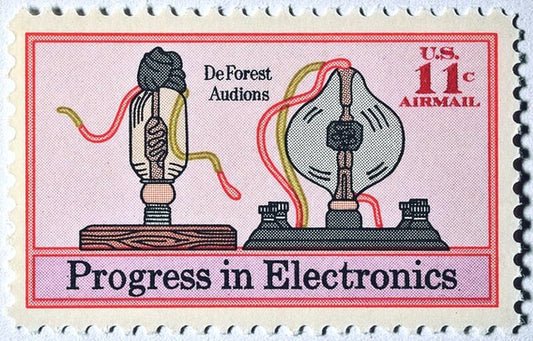 Five (5) vintage postage stamps - Progress in Electronics // 11 cent stamps // Face value 0.55