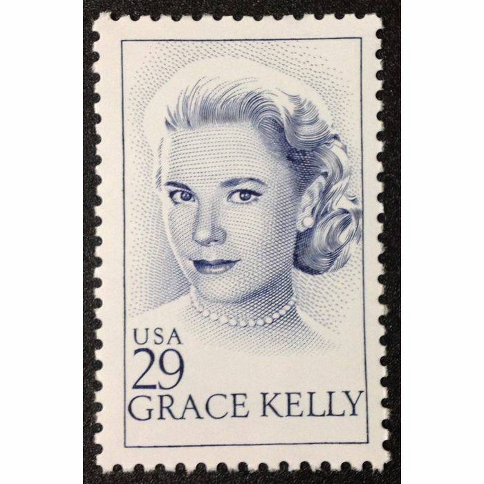 Five (5) vintage unused postage stamps - Grace Kelly // 29 cent stamps // Face value 1.45