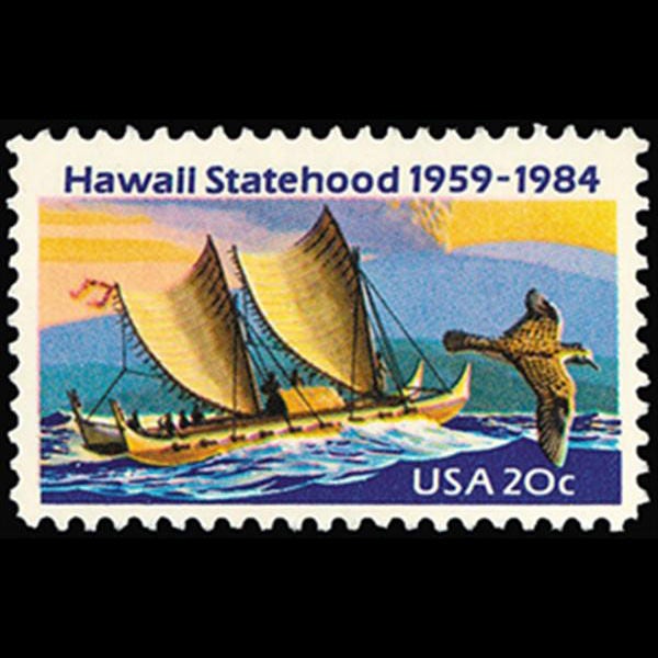 Ten (10) vintage unused postage stamps - Hawaii // 20 cent stamps // Face value 2.00