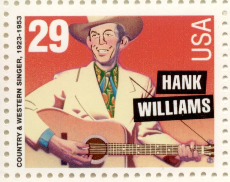 Five (5) vintage unused postage stamps - Hank Williams // 29 cent stamps // Face value 1.45
