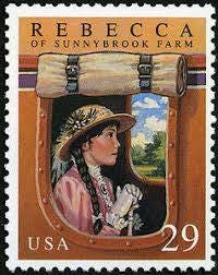 Five (5) unused postage stamps - Rebecca of Sunnybrook Farm // 29 cent stamps // Face value 1.45