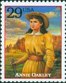 One (1) vintage unused postage stamps - Annie Oakley // 29 cent stamp