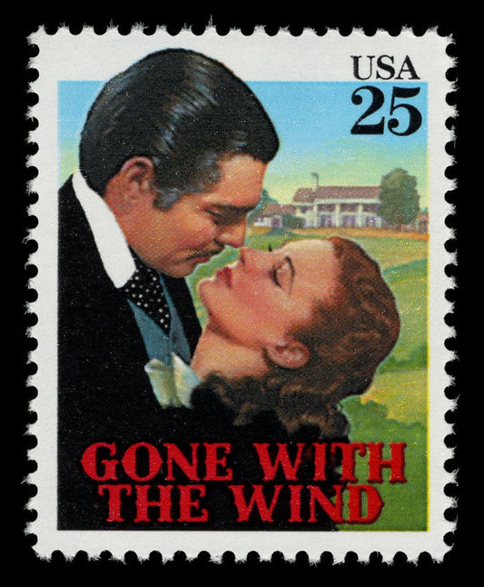 Vintage postage stamps - Gone with the Wind // 25 cent stamps