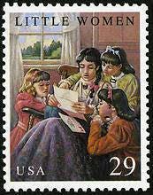 Five (5) unused postage stamps - Classic children's books - Little Women // 29 cent stamps // Face value 1.45