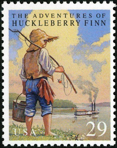 Five (5) unused postage stamps - Adventures of Huckleberry Finn // 29 cent stamps // Face value 1.45