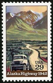 Five (5) vintage unused postage stamps - Alaska highway // 29 cent stamps // Face value 1.45