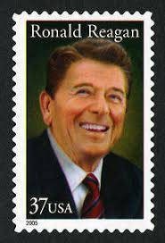 Five (5) unused postage stamps - Ronald Reagan // 37 cent stamps // Face value 1.85