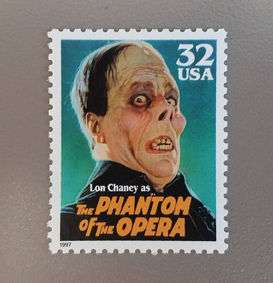 One (1) vintage unused postage stamps - Movie monsters - Phantom of the Opera // 32 cent stamp