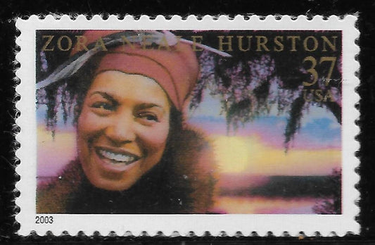 Five (5) unused postage stamps - Zora Neale Hurston // 37 cent stamps // Face value 1.85