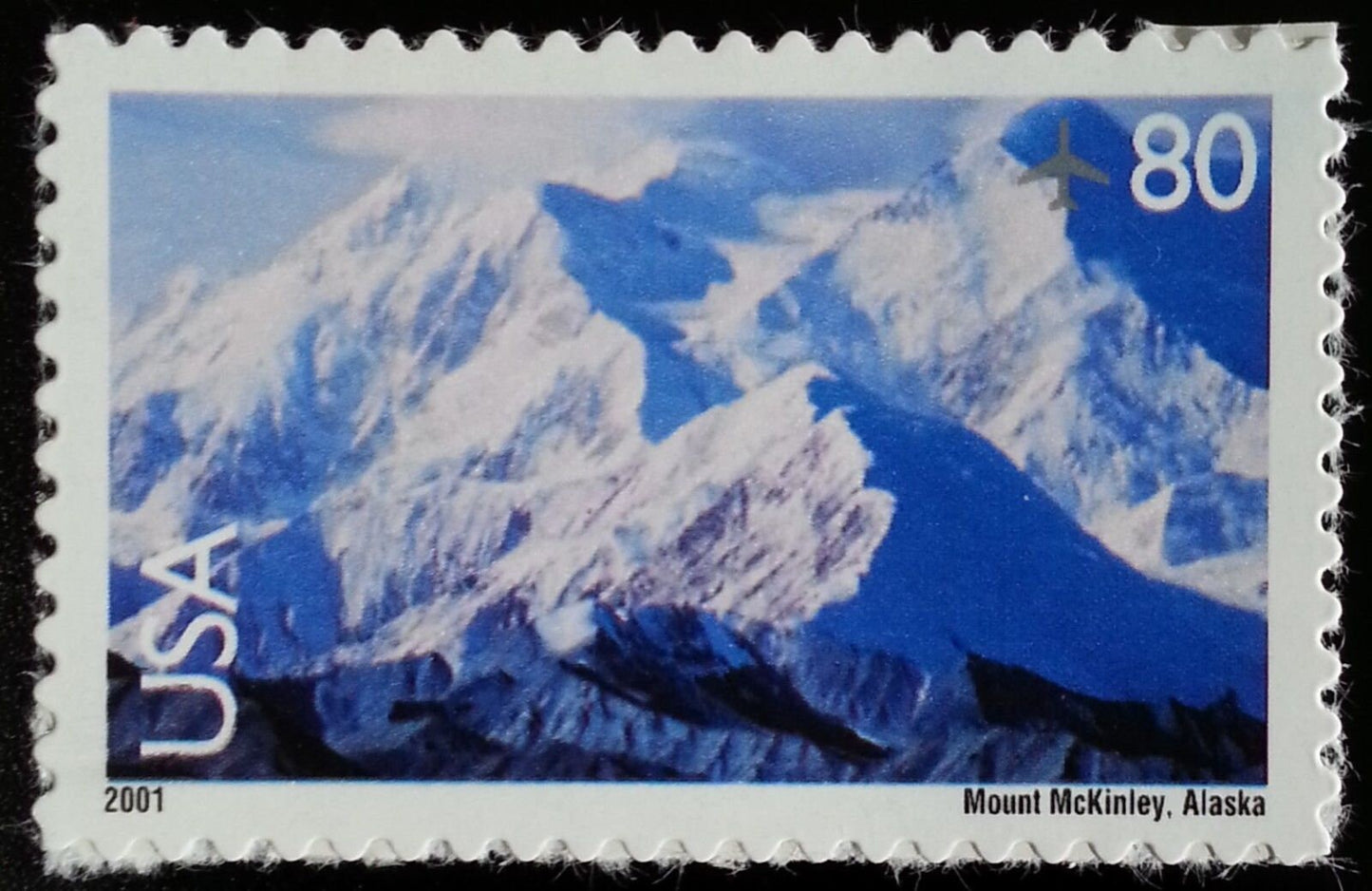 Five (5) vintage unused postage stamps - Mount McKinley, Alaska // 80 cent stamps // Face value 4.00