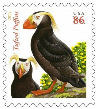 One (1) unused US postage stamps - Tufted Puffin / 86 cent stamp