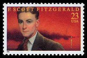 Five (5) vintage unused postage stamps - F. Scott Fitzgerald // 23 cent stamps // Face value 1.15