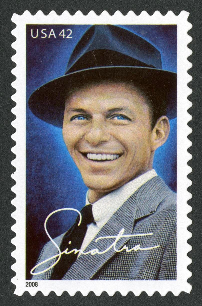 Five (5) unused postage stamps - Frank Sinatra // 42 cent stamps // face value 2.10