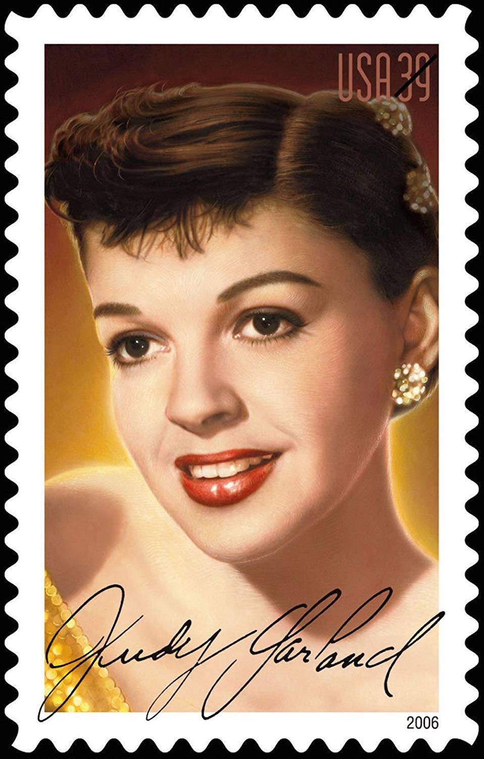 Five (5) unused postage stamps - Judy Garland // 39 cent stamps // Face value 1.95