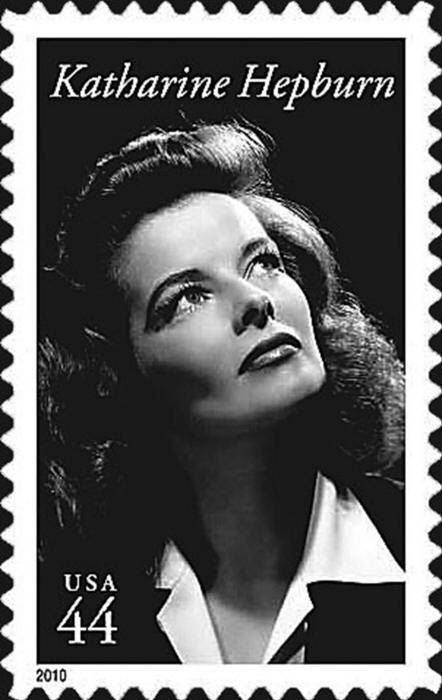 Five (5) unused postage stamps - Katharine Hepburn // 44 cent stamps // Face value 2.20