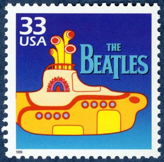 One (1) unused postage stamp - The Beatles // 33 cent stamps // face value 0.33