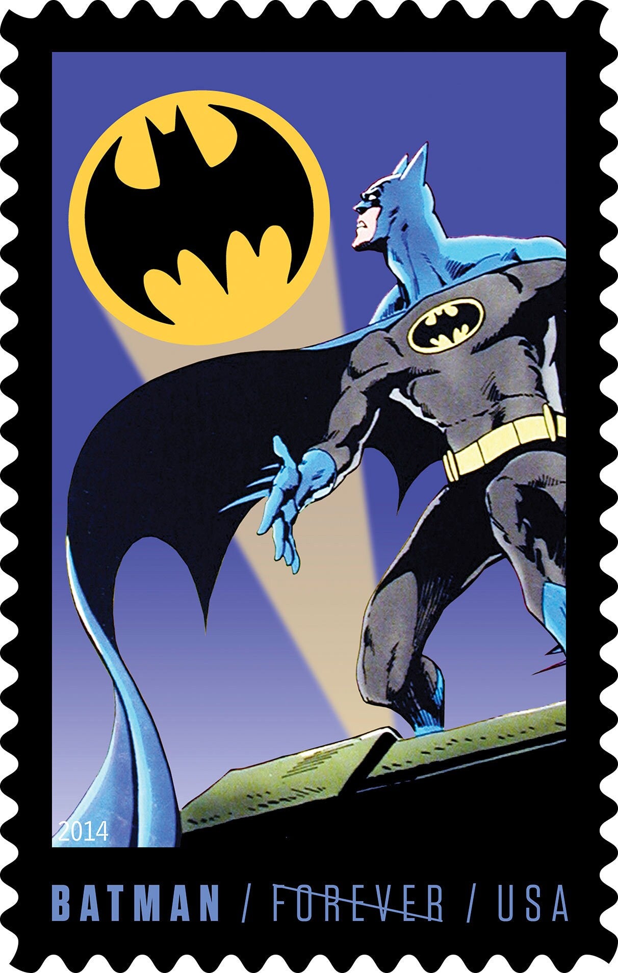 One (1) unused postage stamps - Batman (Bronze age) // forever stamp