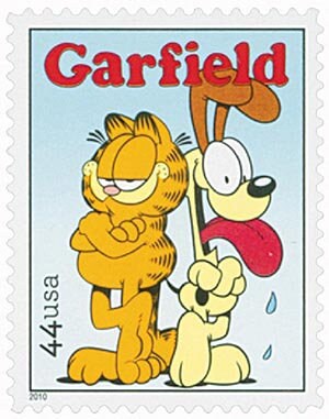 One (1) unused postage stamp - Sunday Funnies - Garfield // 44 cent stamps