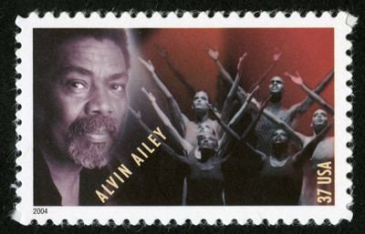 Five (5) unused postage stamps - American Choreographers: Alvin Ailey // 37 cent stamps // face value 1.85