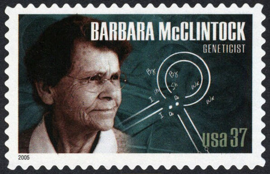 Five (5) unused postage stamps - American Scientists: Barbara McClintock // 37 cent stamps // face value 1.85