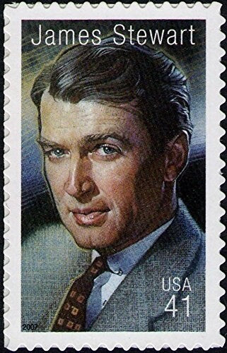 Twenty (20) unused postage stamps - James Stewart (sheet) / Jimmy Stewart // 41 cent stamps // face value 8.20