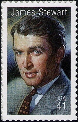Five (5) unused postage stamps - James Stewart / Jimmy Stewart // 41 cent stamps // face value 2.05
