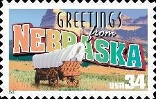 Five (5) unused postage stamps - Greetings from Nebraska // 34 cent stamps // face value 1.70