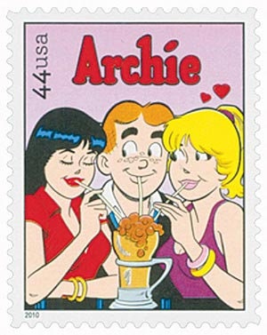 One (1) unused postage stamp - Sunday Funnies - Archie // 44 cent stamps