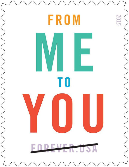 One (1) unused postage stamps - From Me to You // forever stamp