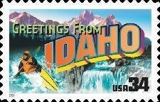 Five (5) unused postage stamps - Greetings from Idaho // 34 cent stamps // face value 1.70