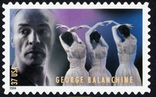 Five (5) unused postage stamps - American Choreographers: George Balanchine // 37 cent stamps // face value 1.85