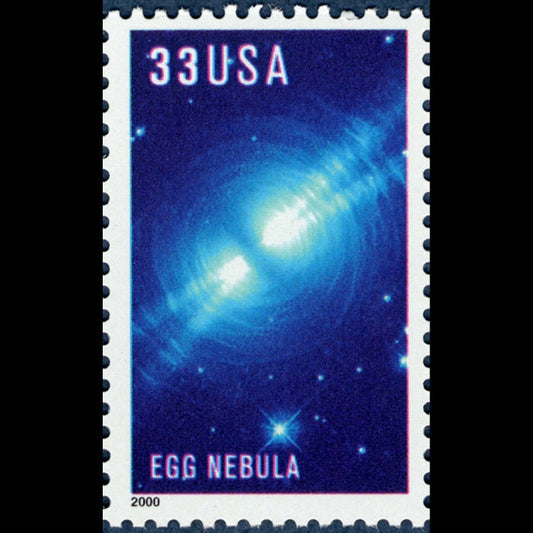 Five (5) vintage unused postage stamps // Egg nebula stamps // 33 cent stamps // Face value 1.65