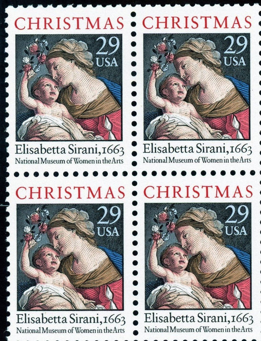 Five (5) vintage unused postage stamps - Madonna (Elisabetta Sirani) // 29 cent stamps // Face value 1.45