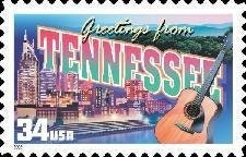 Five (5) unused postage stamps - Greetings from Tennessee // 34 cent stamps // face value 1.70