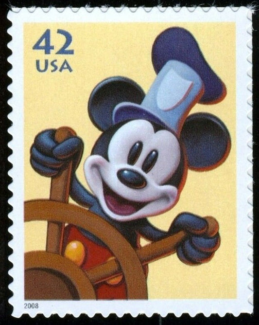 One (1) unused postage stamps - Disney - Imagination - Steamboat Willie // 42 cent stamps