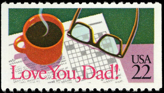 One (1) unused postage stamps - Love you, dad! Father's Day // 22 cent stamp