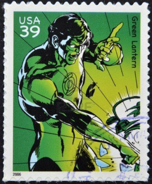 One (1) unused postage stamp - Super Heroes, DC comics // Green Lantern // 39 cent stamp