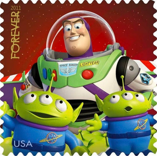 One (1) vintage unused postage stamps - Send a Hello: Toy Story (Buzz Lightyear) // 1 forever stamp