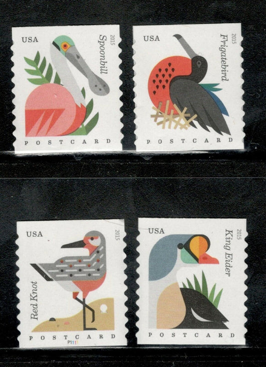 Coastal birds // postcard forever stamps // rate (currently 56 cents) // face value 2.24