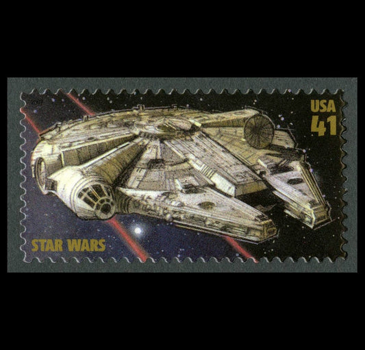 One (1) unused postage stamp - Star Wars: Millennium Falcon // 41 cent stamp